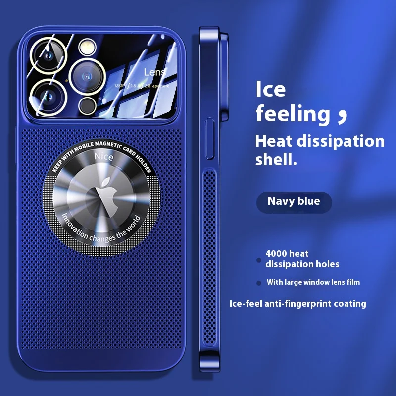 Luxury Electroplated Shockproof Magnetic Wireless Charging Cooling Phone Case For iPhone 15 Series