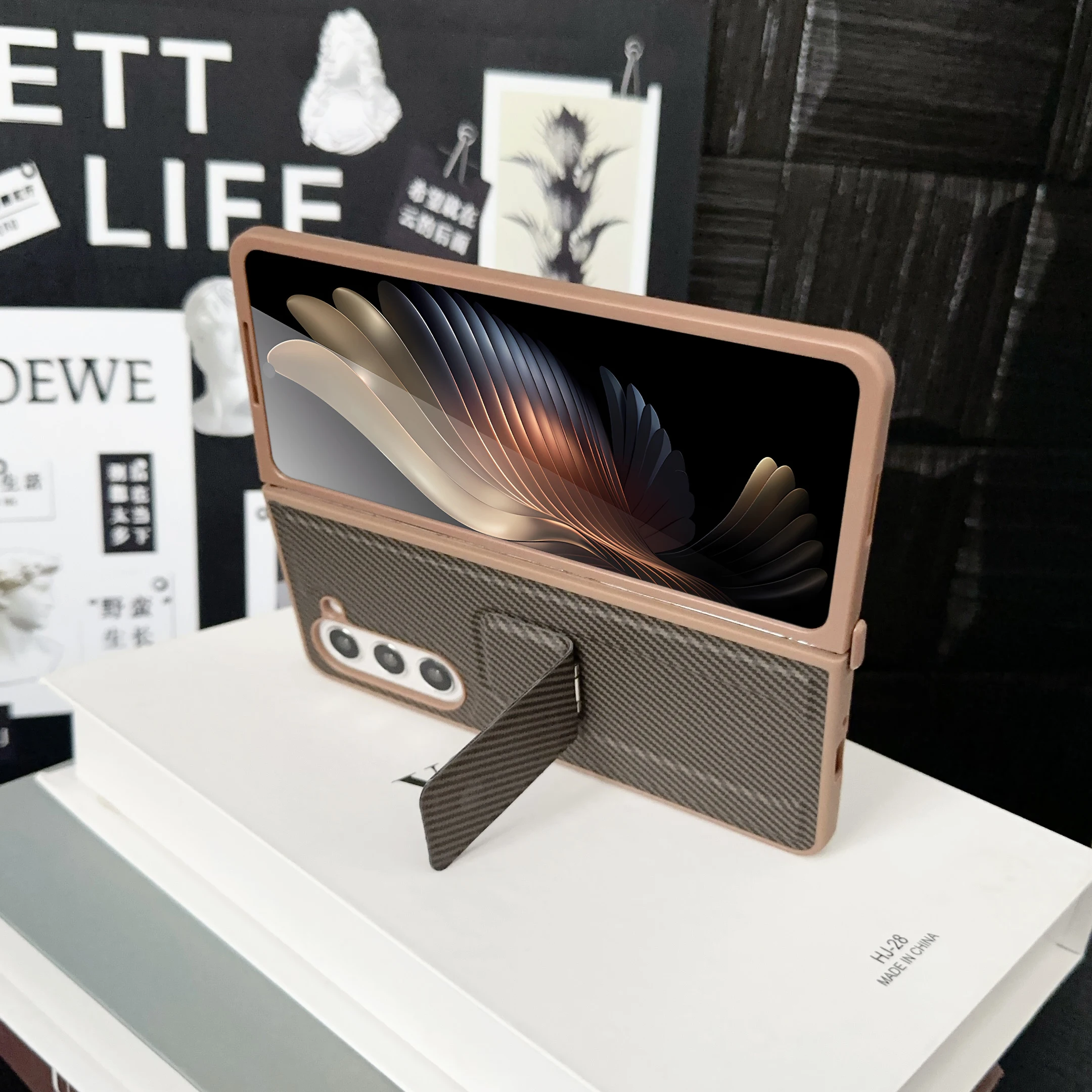 Luxury Business Man Stand Holder Phone Case For Samsung Galaxy Z Fold 6 5 4 3 