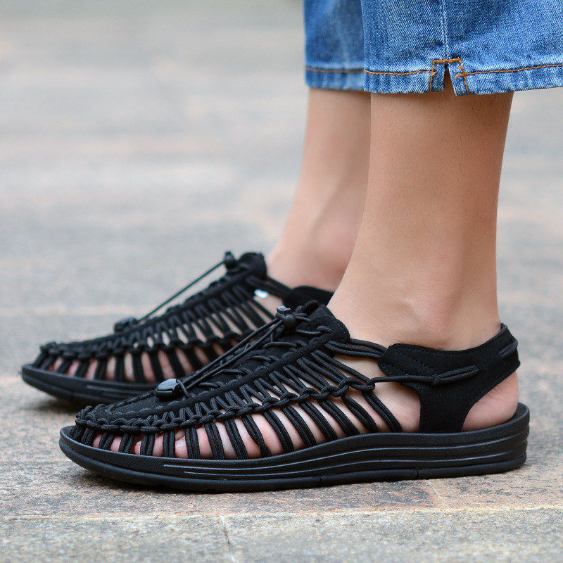 Woven sandals men's outdoor beach shoes