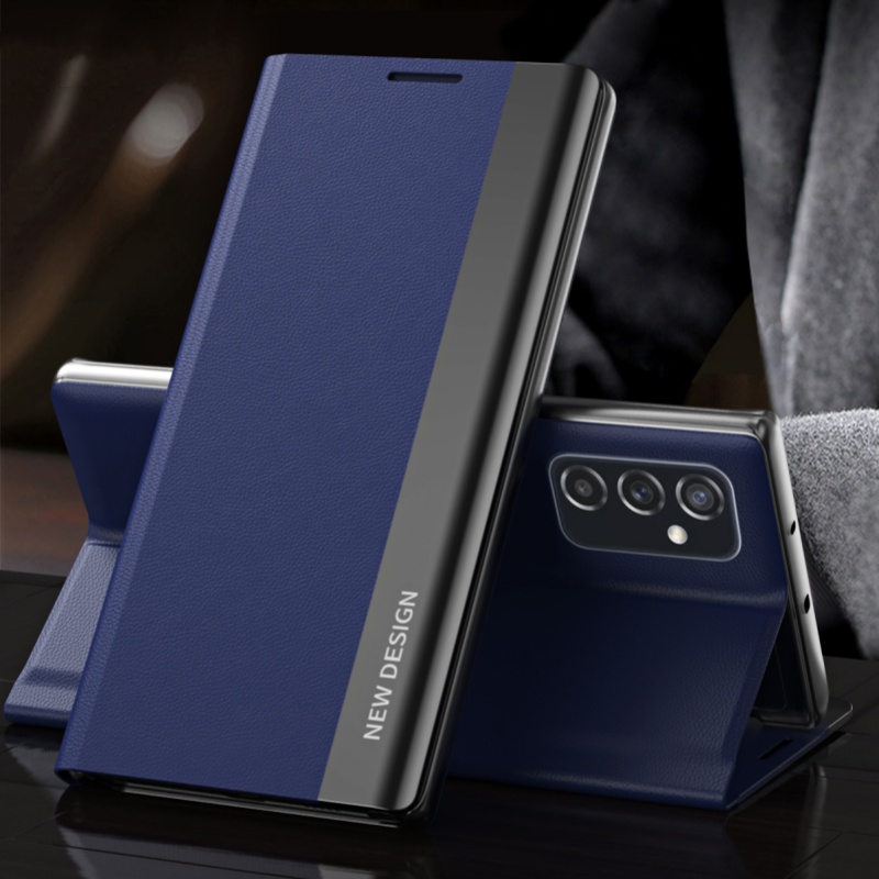 2024 The 4th Generation Side Window Magnetic Plating Bracket Flip Phone Case For Samsung Galaxy A54/A34/A24