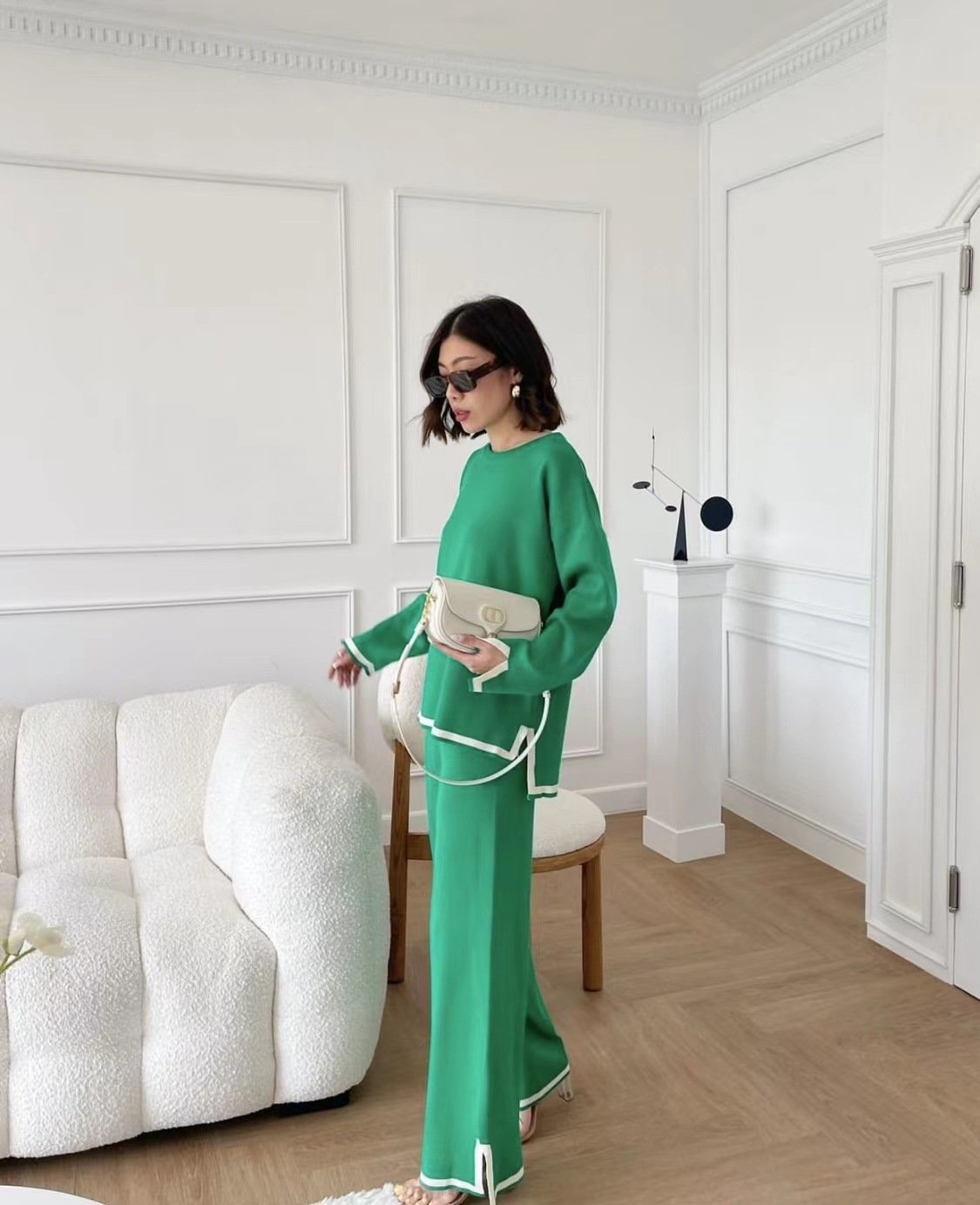 Classy Elastic Knit Lounge Set