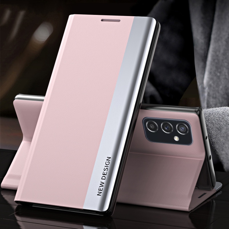 2024 The 4th Generation Side Window Magnetic Plating Bracket Flip Phone Case For Samsung Galaxy A54/A34/A24