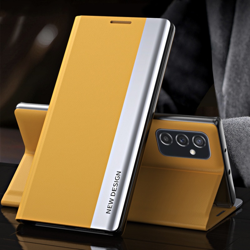 2024 The 4th Generation Side Window Magnetic Plating Bracket Flip Phone Case For Samsung Galaxy A54/A34/A24