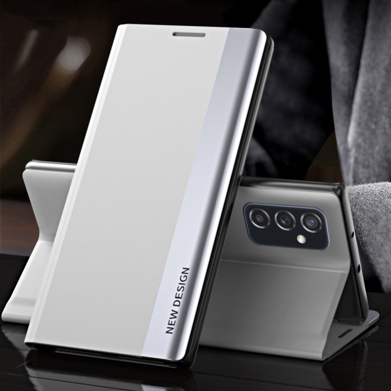 2024 The 4th Generation Side Window Magnetic Plating Bracket Flip Phone Case For Samsung Galaxy A54/A34/A24