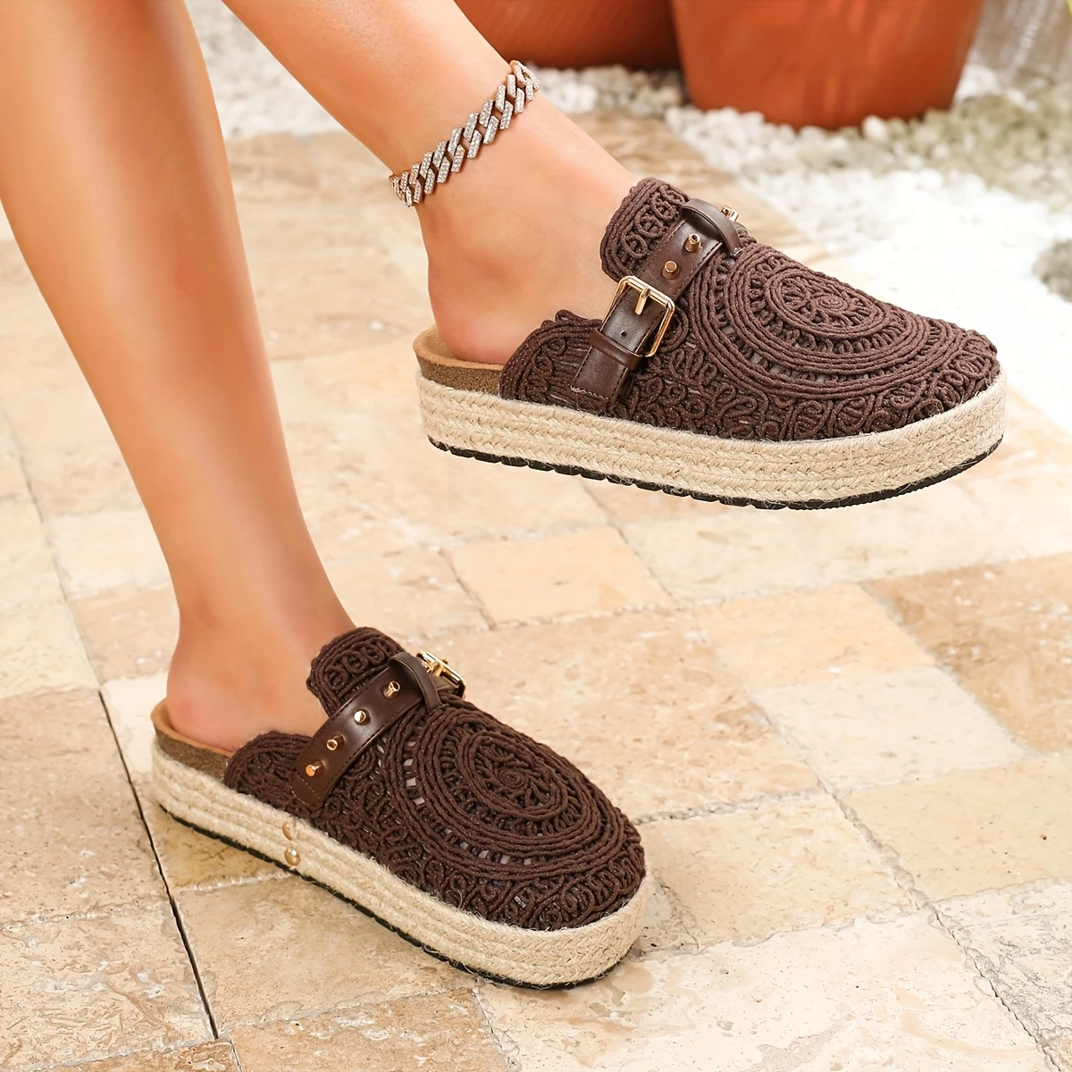 Women's Elegant Summer Vacation Style Slip-On Sandals