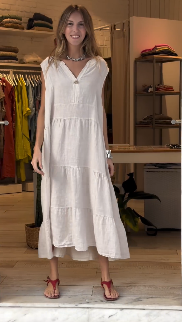 Women's Cotton linen casual dress