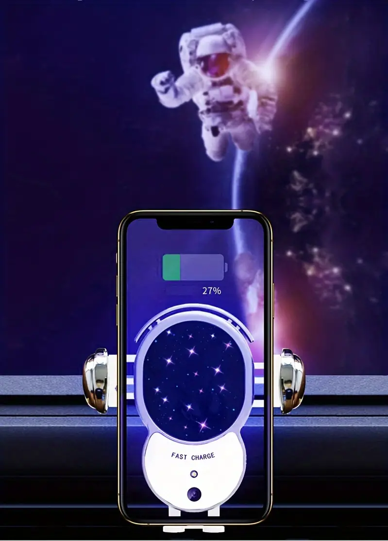 wireless car charger   15w     clamping car charger phone holder details 3