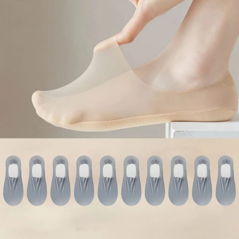 ✨Ultra Thin Liner Socks Non Slip ComBed Cotton No Show Socks