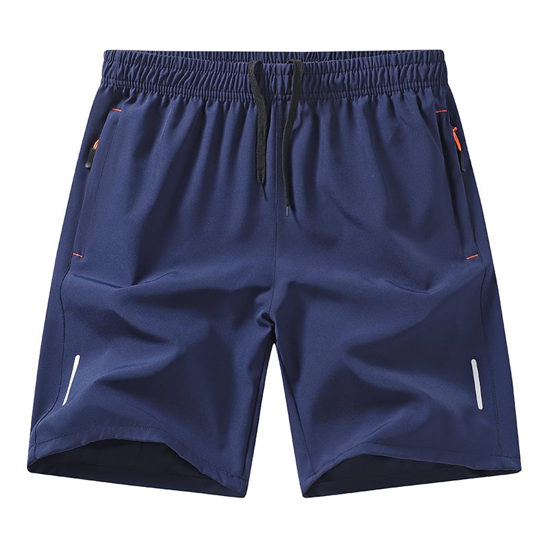Men's Casual Solid Color Zipper Pocket Shorts – Summer Essential