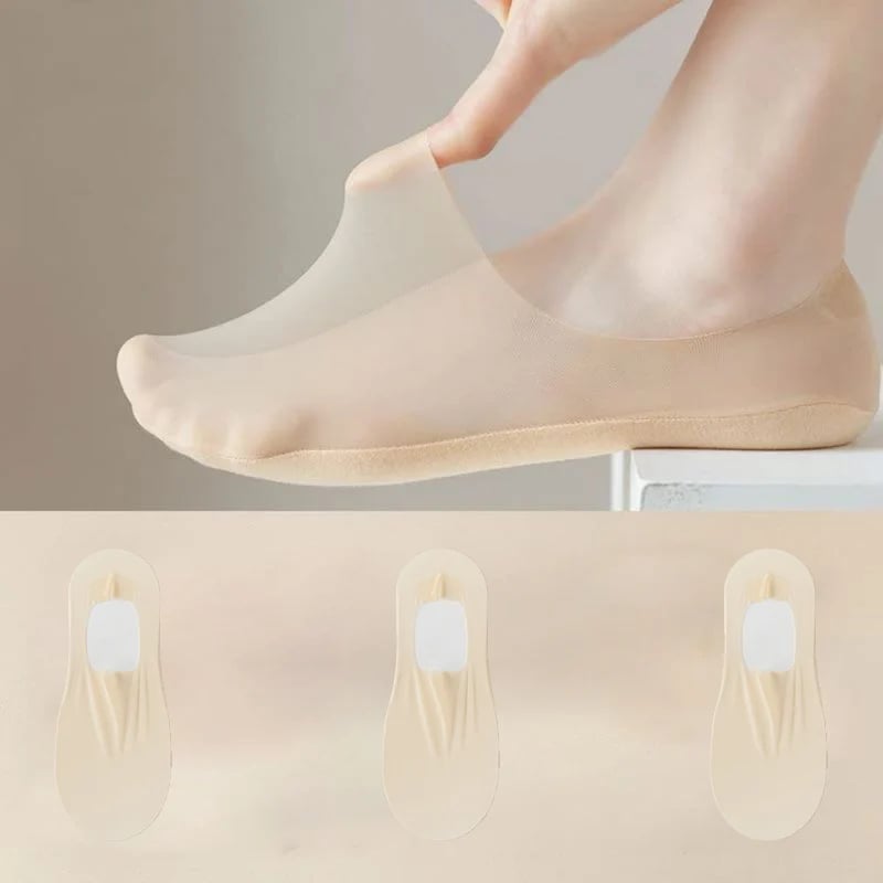 ✨Ultra Thin Liner Socks Non Slip ComBed Cotton No Show Socks