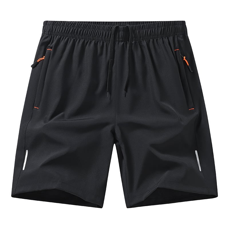 Men's Casual Solid Color Zipper Pocket Shorts – Summer Essential