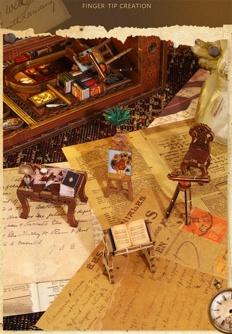 Book Nooks DIY 3D Wooden Puzzle - DIYative