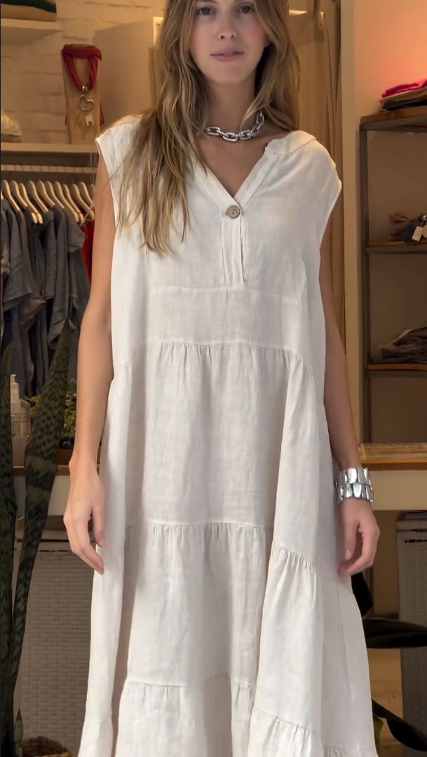 Women's Cotton linen casual dress