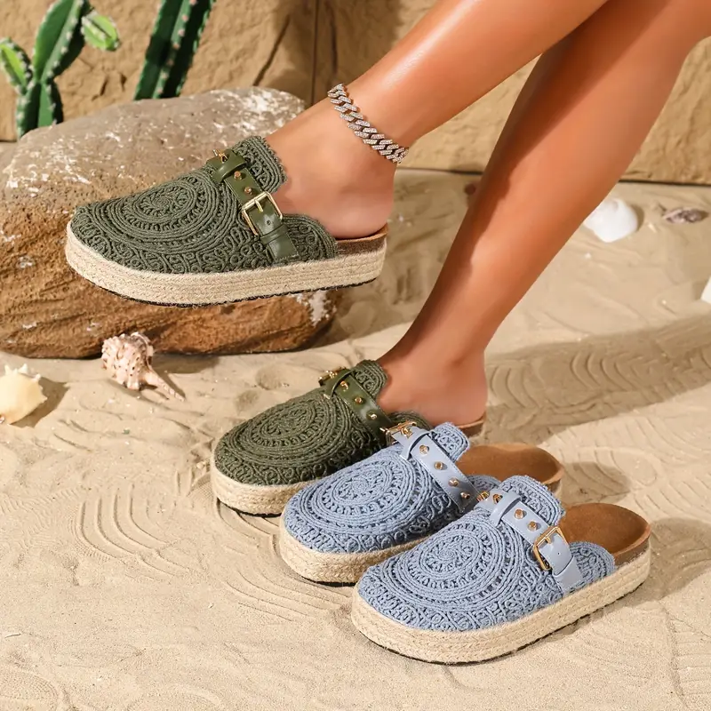 Women's Elegant Summer Vacation Style Slip-On Sandals