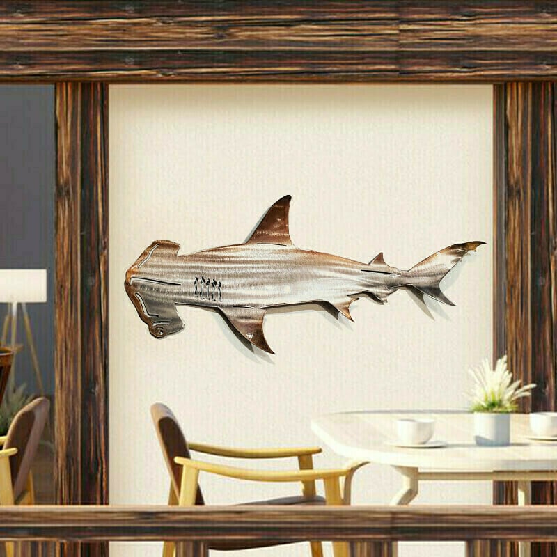 49% OFF -  Metal Shark Art Wall Decor