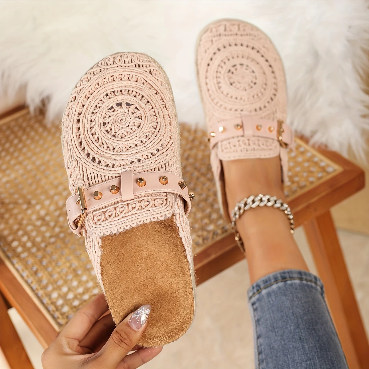 Women's Elegant Summer Vacation Style Slip-On Sandals