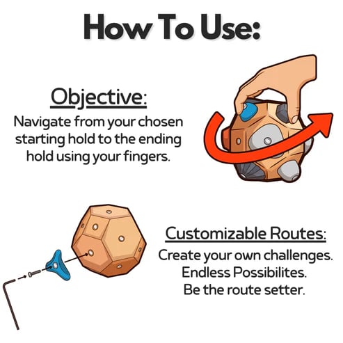 🧗‍♀️Handcrafted Boulder Block - Build Strength and Precision