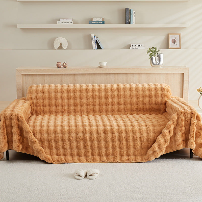 Super Soft Plush Couch Cover - Sofa Cushion Cover for Ultra Soft Comfort