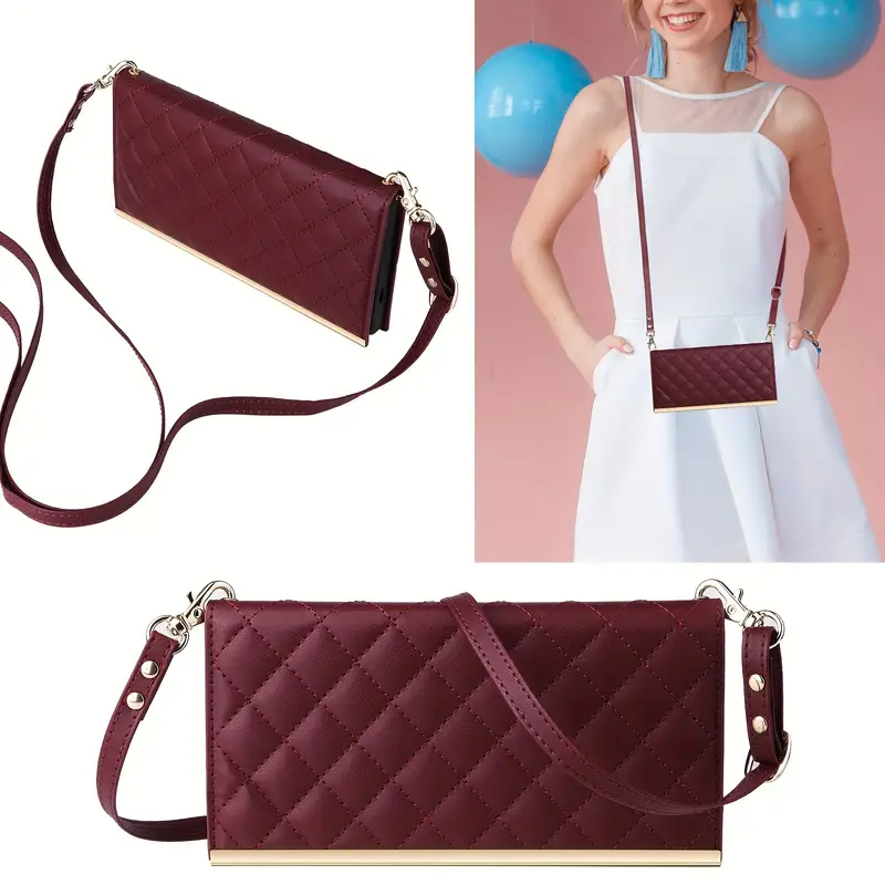 crossbody wallet phone case for samsung galaxy s24 s23 s22 s21 s20 ultra s24 s23 s22 s21 s20 s10 s9 plus s23 fe s21 s20 fe s10e pu leather phone case with long lanyard short lanyard suction cup flip wallet 3 card holder 1 cash slot shockproof cover details 3