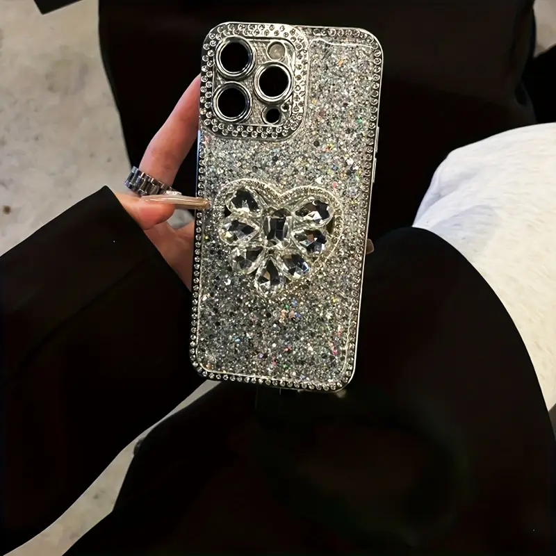 new   niche high end glitter powder glittering drop tape     mobile phone case suitable for   mobile phone for iphone 15 14   11 pro max     with   color bead bracelet goddess same style holiday gift details 1