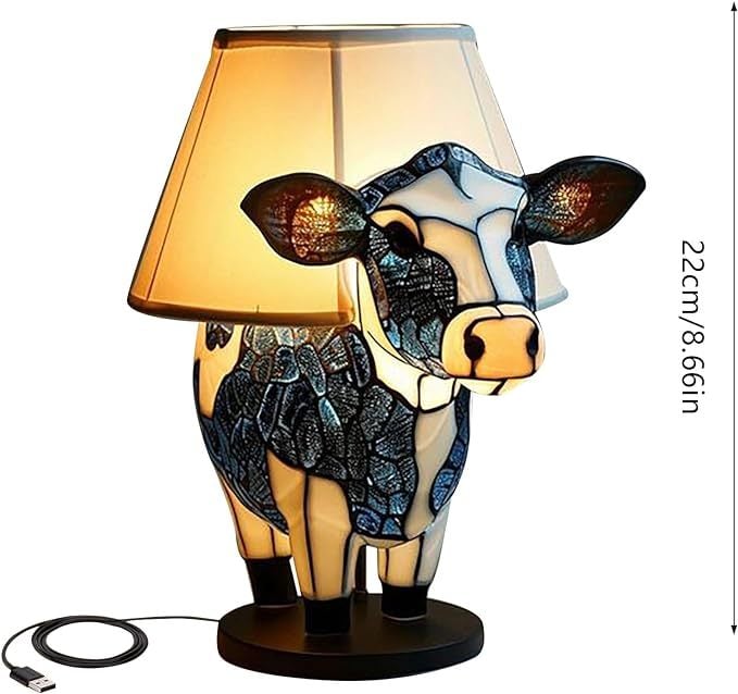 (HOT SALE NOW 50% OFF) -ANIMAL COW TABLE LAMP