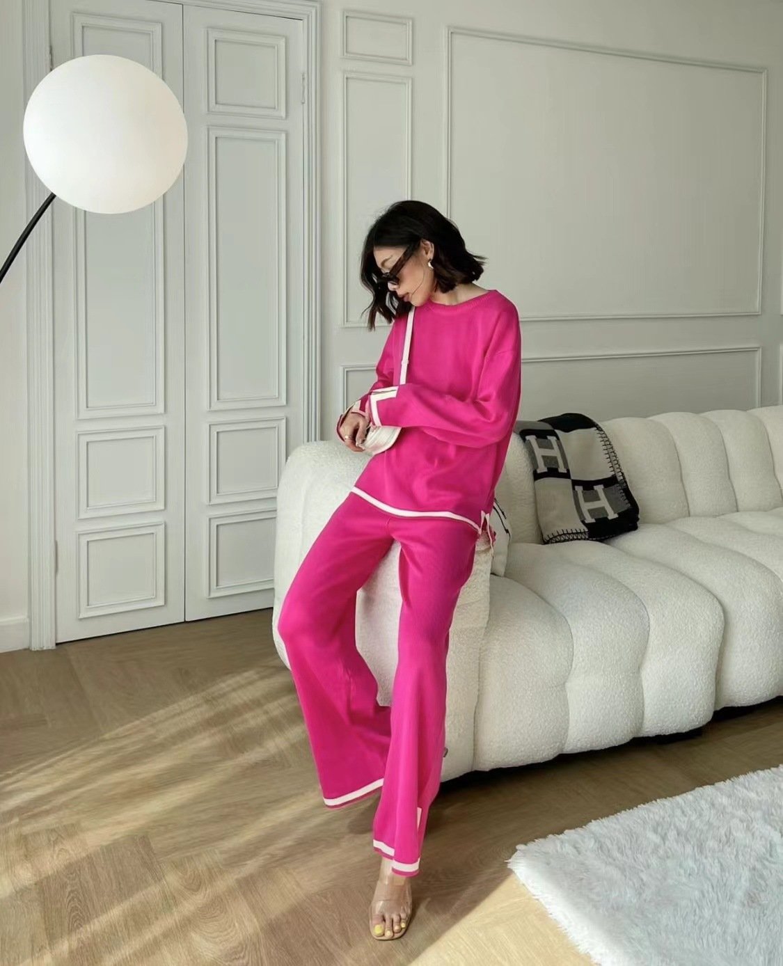 Classy Elastic Knit Lounge Set