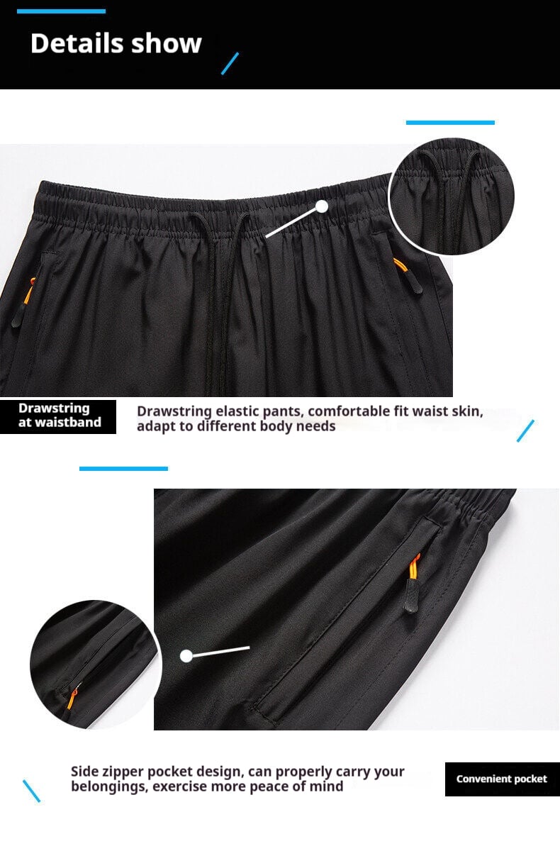 Men's Casual Solid Color Zipper Pocket Shorts – Summer Essential