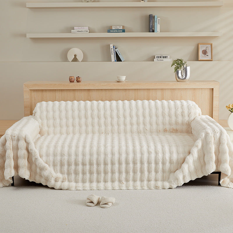 Super Soft Plush Couch Cover - Sofa Cushion Cover for Ultra Soft Comfort