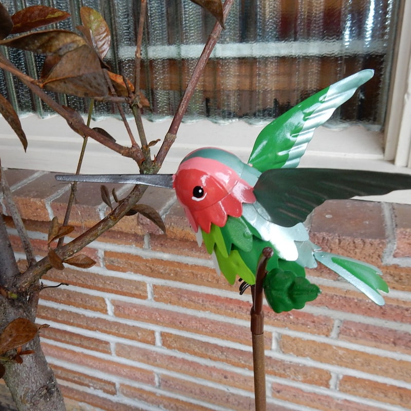 Gold Finch on Garden Stake - Garden Home Decor- Wild Bird Art 