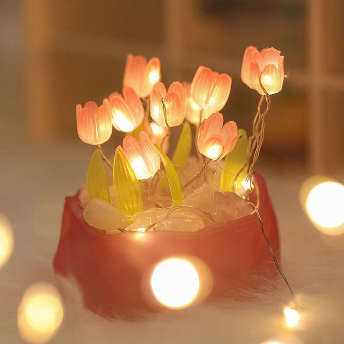 DIY Kit Tulip LED Night Light, Unique Handmade Gift for Her