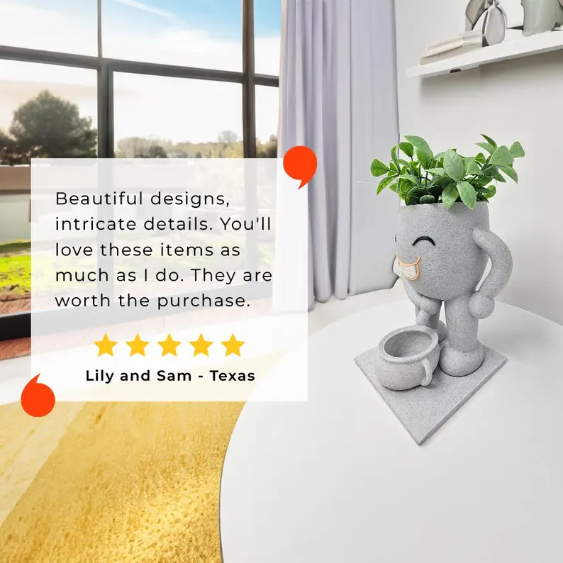 Funny Succulent Pots, Gardening Gift, Flower Pots, Hilarious Housewarming Gag Gift for Plant Lovers, Office Gift & Home Decor