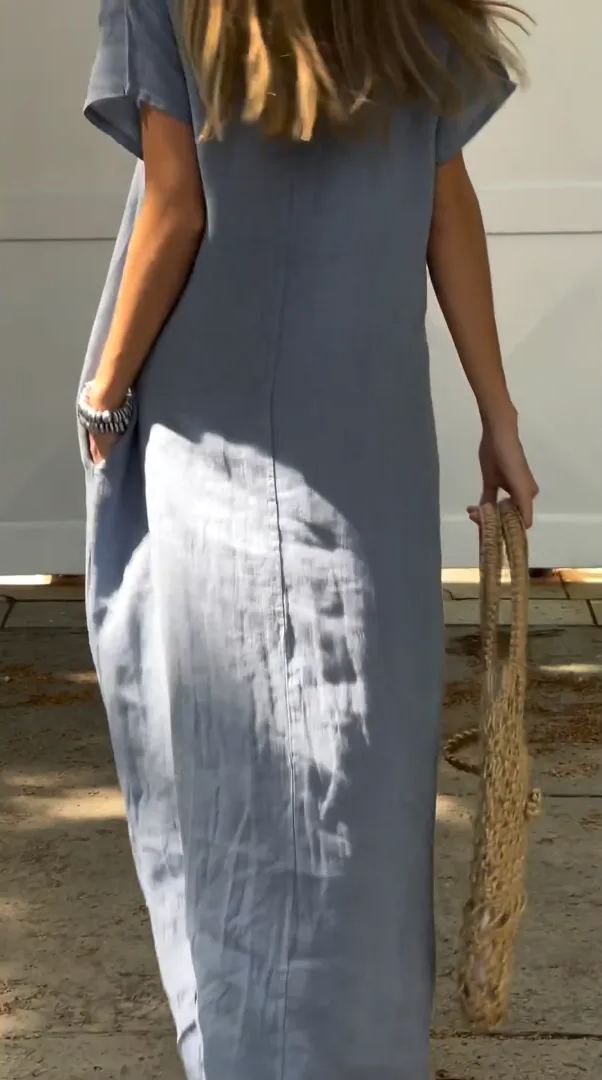 Women's Cotton linen casual dress