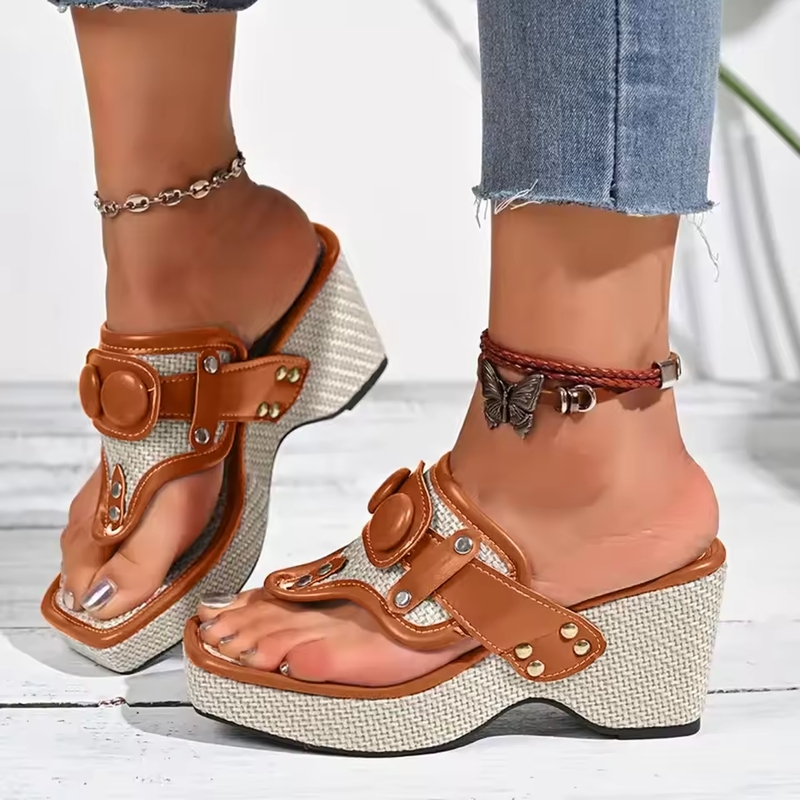 🔥Sparkle Buckle Slip-On Sandals for Women