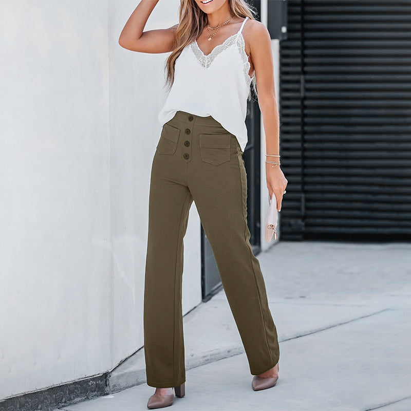 Buy 2 FREE SHIPPING & Get 10% OFFHigh Waisted Elastic Casual Pants