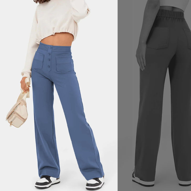 Buy 2 FREE SHIPPING & Get 10% OFFHigh Waisted Elastic Casual Pants