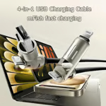 4-in-1 USB Charging Cable mFish fast charging MAX 240W ⚡