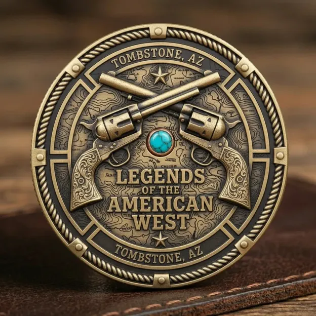 🏆NEW YEAR 60% OFF - Tombstone Gunslinger Legacy Commemorative Coin 🤠⭐