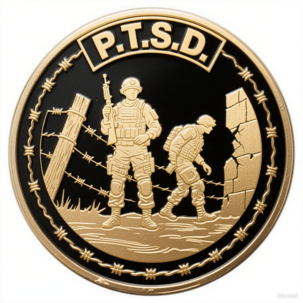 PTSD - Battlefield Scars, Invisible Struggles Challenge Coin