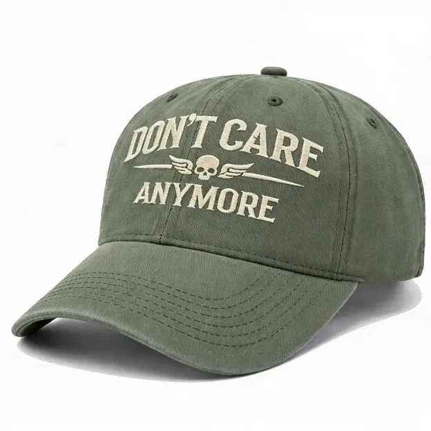 Don't Care Anymore Embroidery Cap