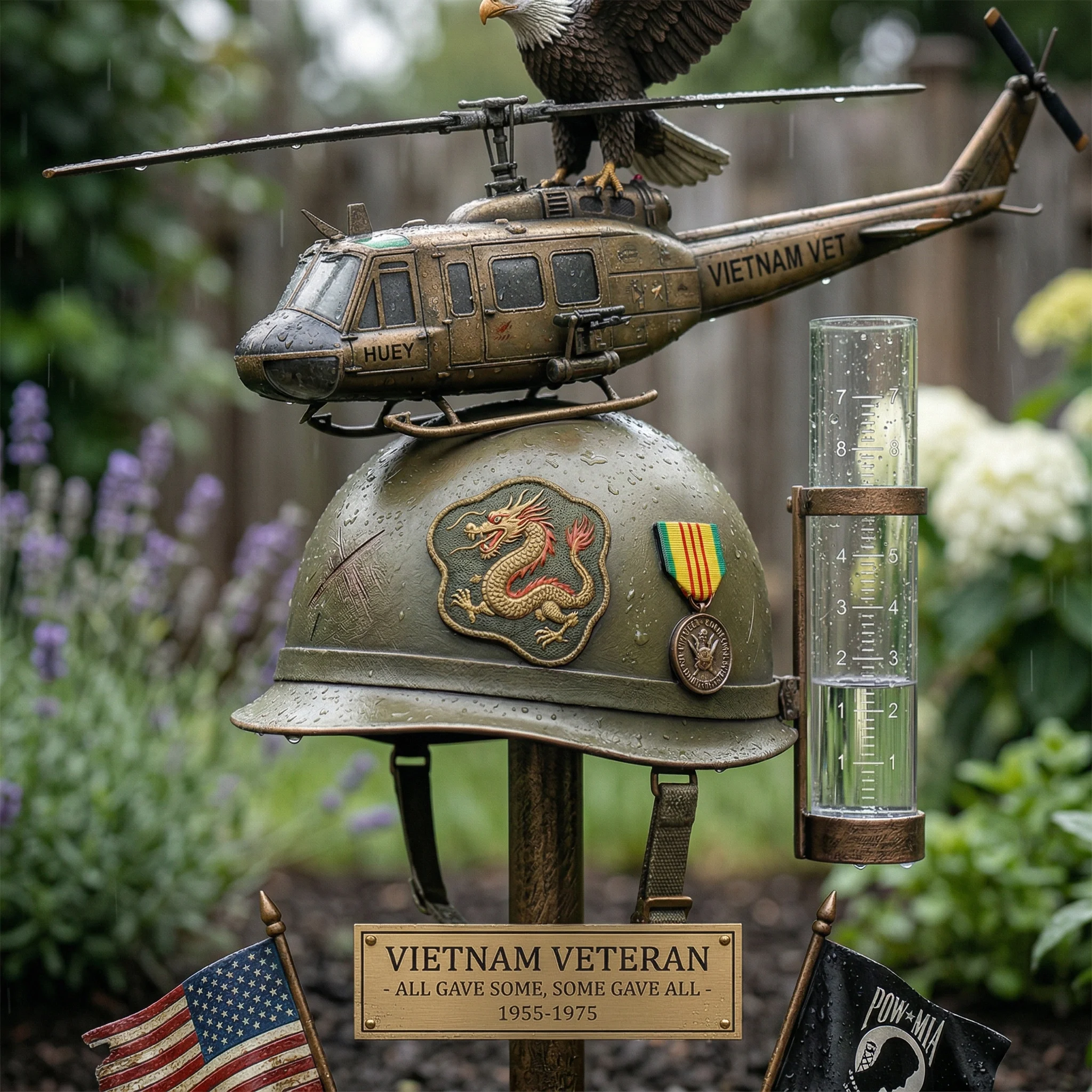 Last Day Promo: 49% OFF ️- Vietnam Veteran Memorial Rain Gauge Garde