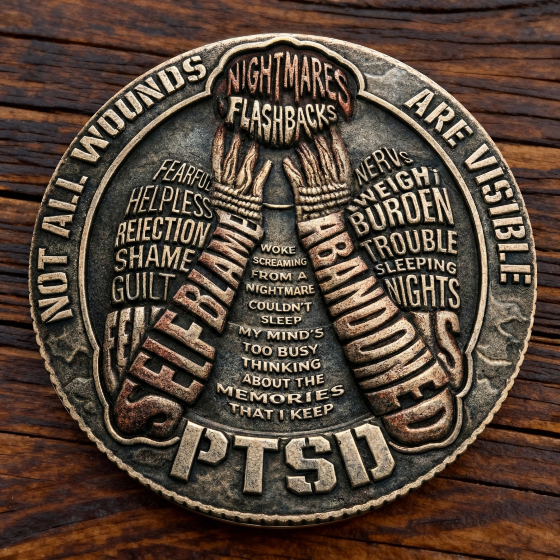 Last Day 49% OFF-PTSD Awareness Commemorative Coin — Not All Wounds Ar