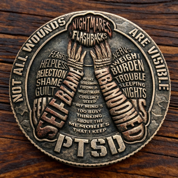 Last Day 49% OFF-PTSD Awareness Commemorative Coin — Not All Wounds Are Visible