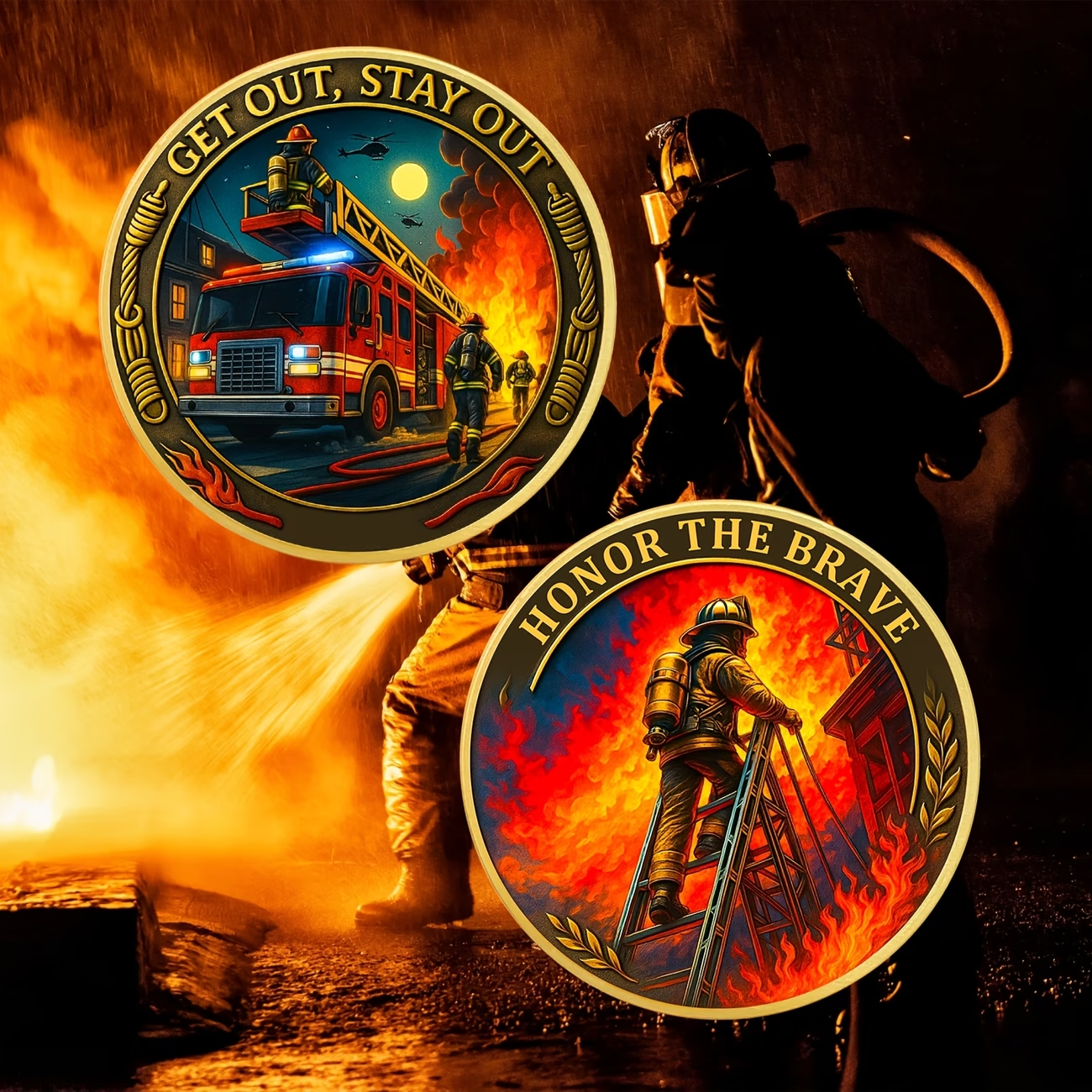 🔥 Firefighter Hero Commemorative Coin – Honor & Protect Edition 🚒