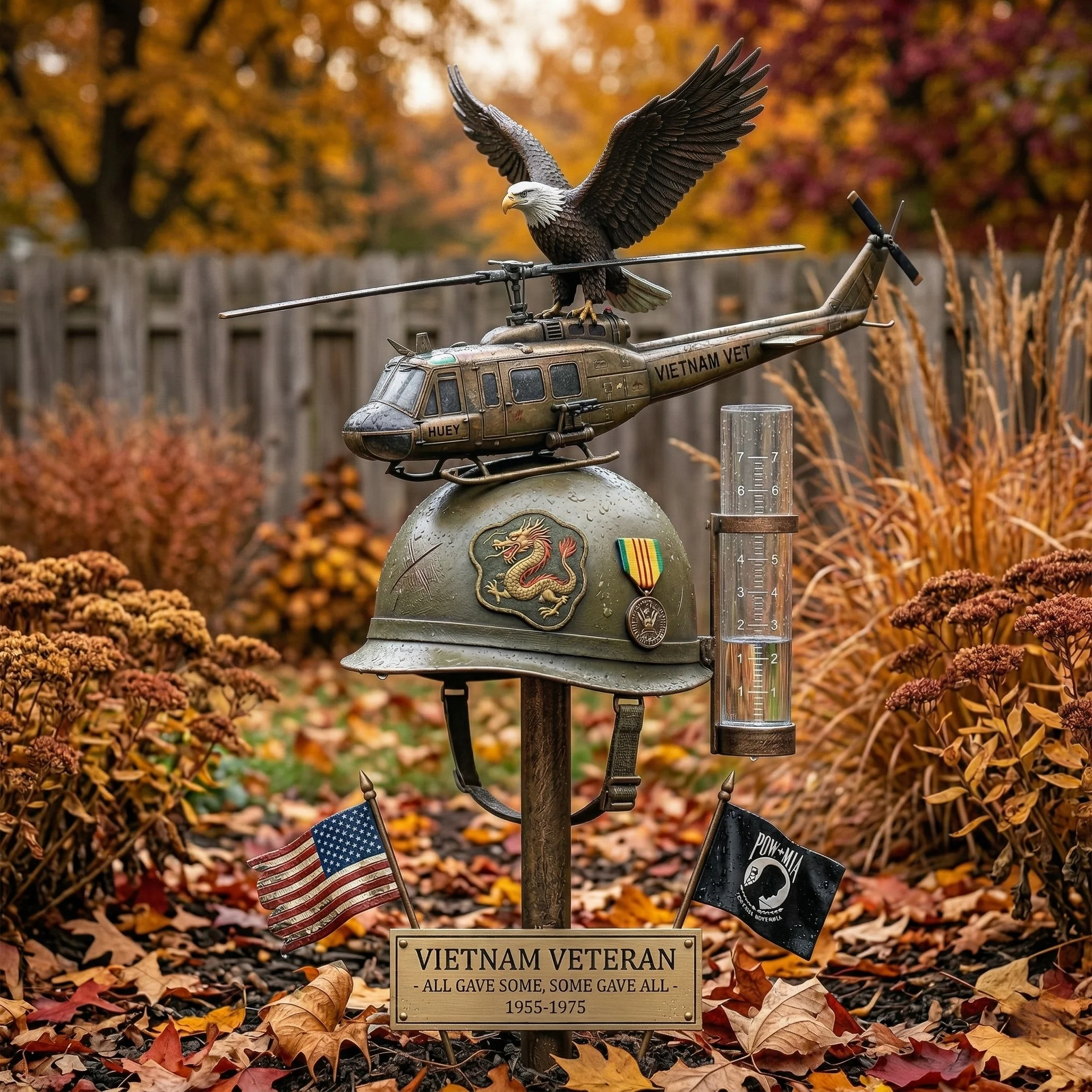 Last Day Promo: 49% OFF ️- Vietnam Veteran Memorial Rain Gauge Garde