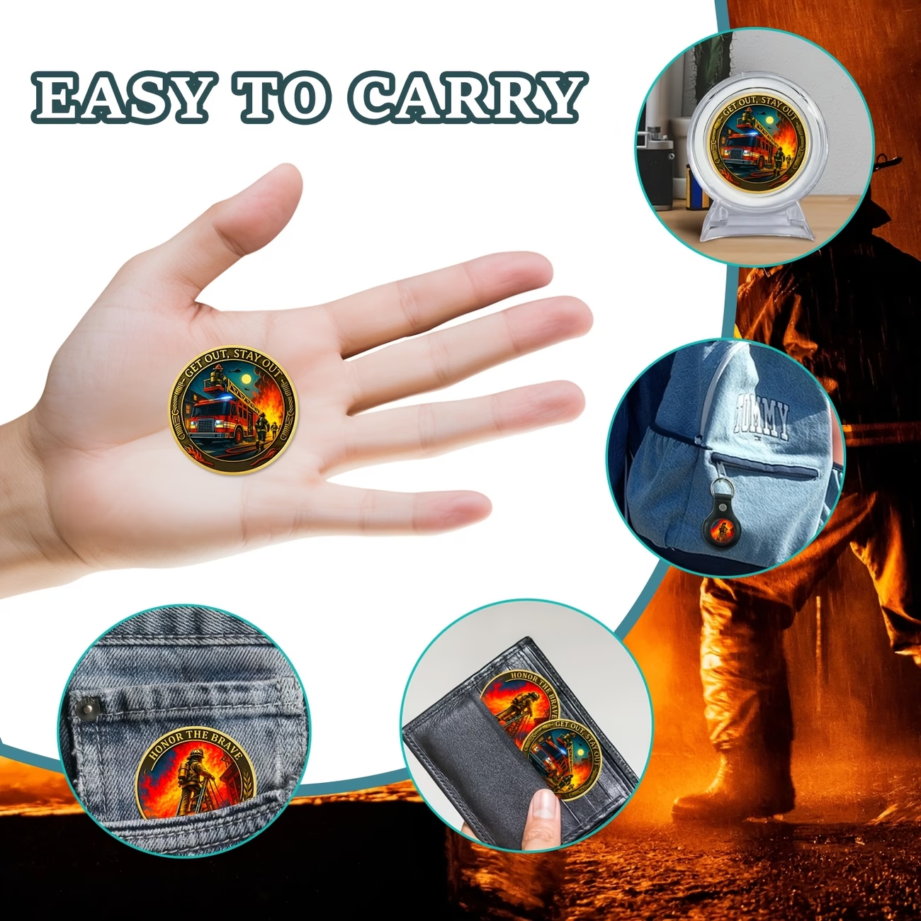 🔥 Firefighter Hero Commemorative Coin – Honor & Protect Edition 🚒