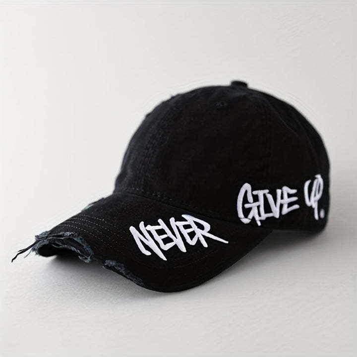 Never Give Up Distressed Cap