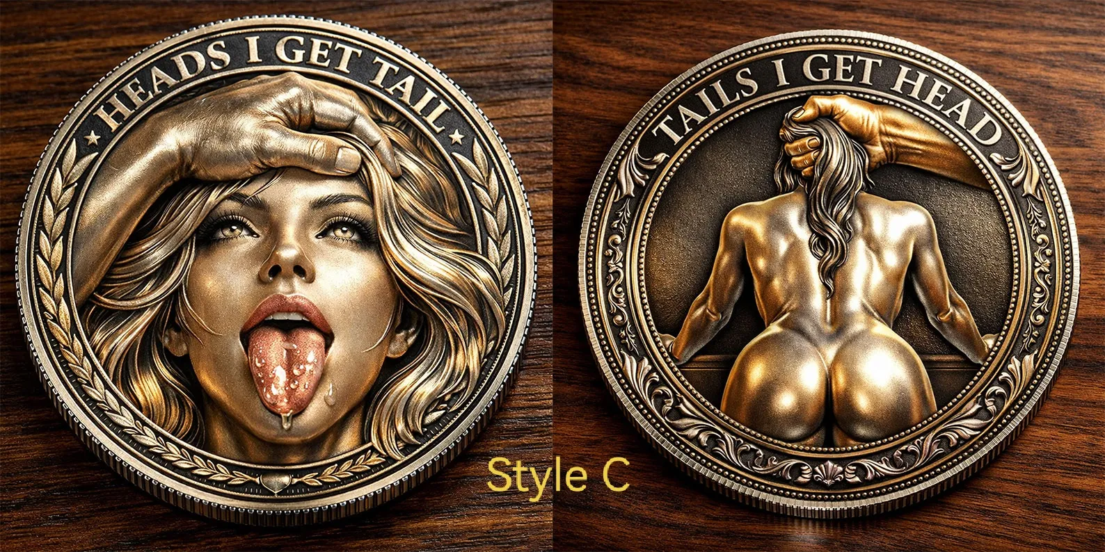 “Heads I Get Tails / Tails I Get Head” Challenge Coin Set