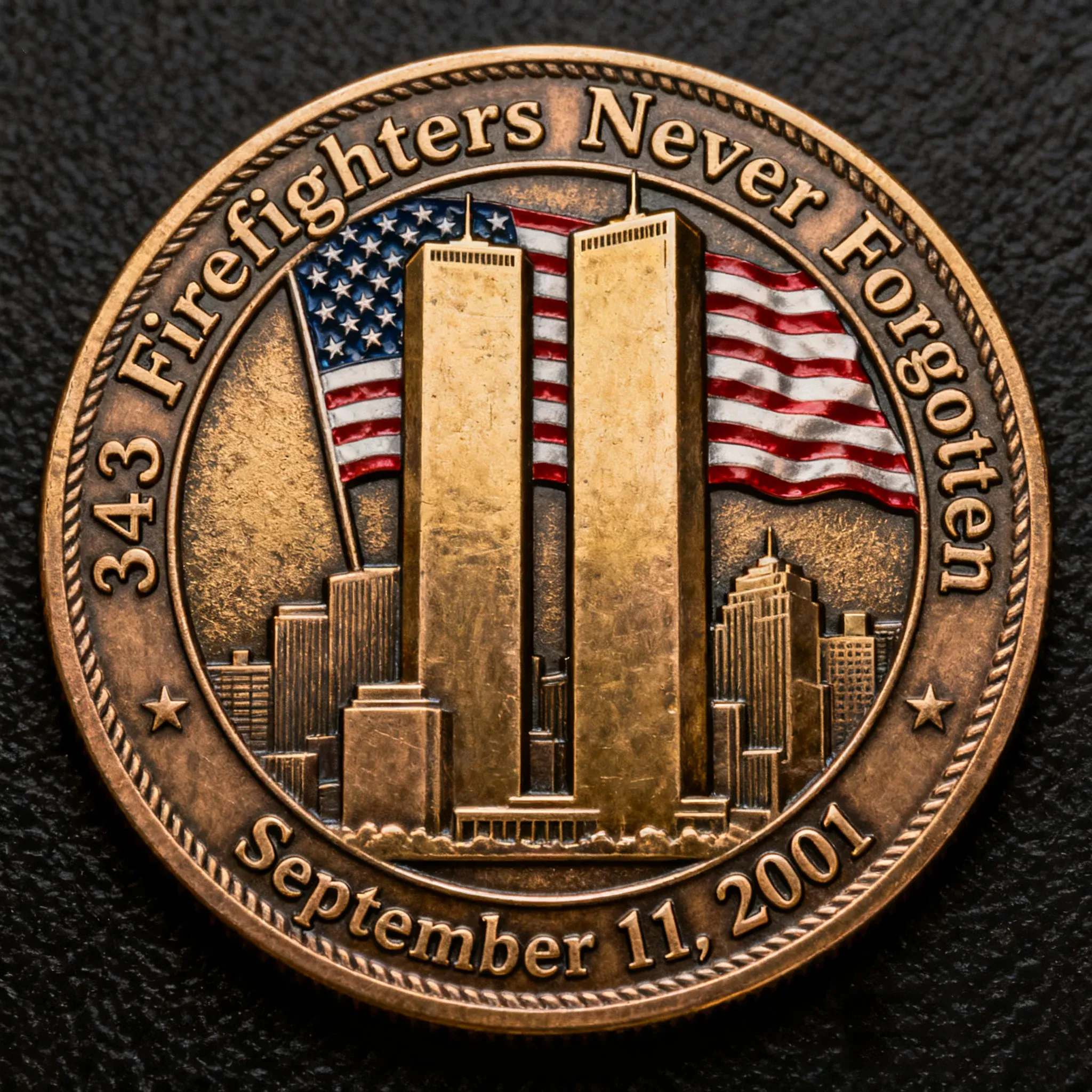 9/11 25th Anniversary Memorial Challenge Coin Set