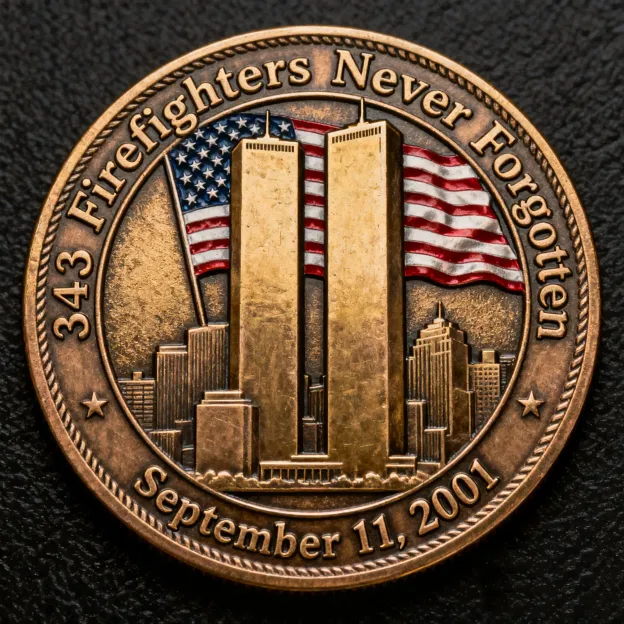 9/11 25th Anniversary Memorial Challenge Coin Set