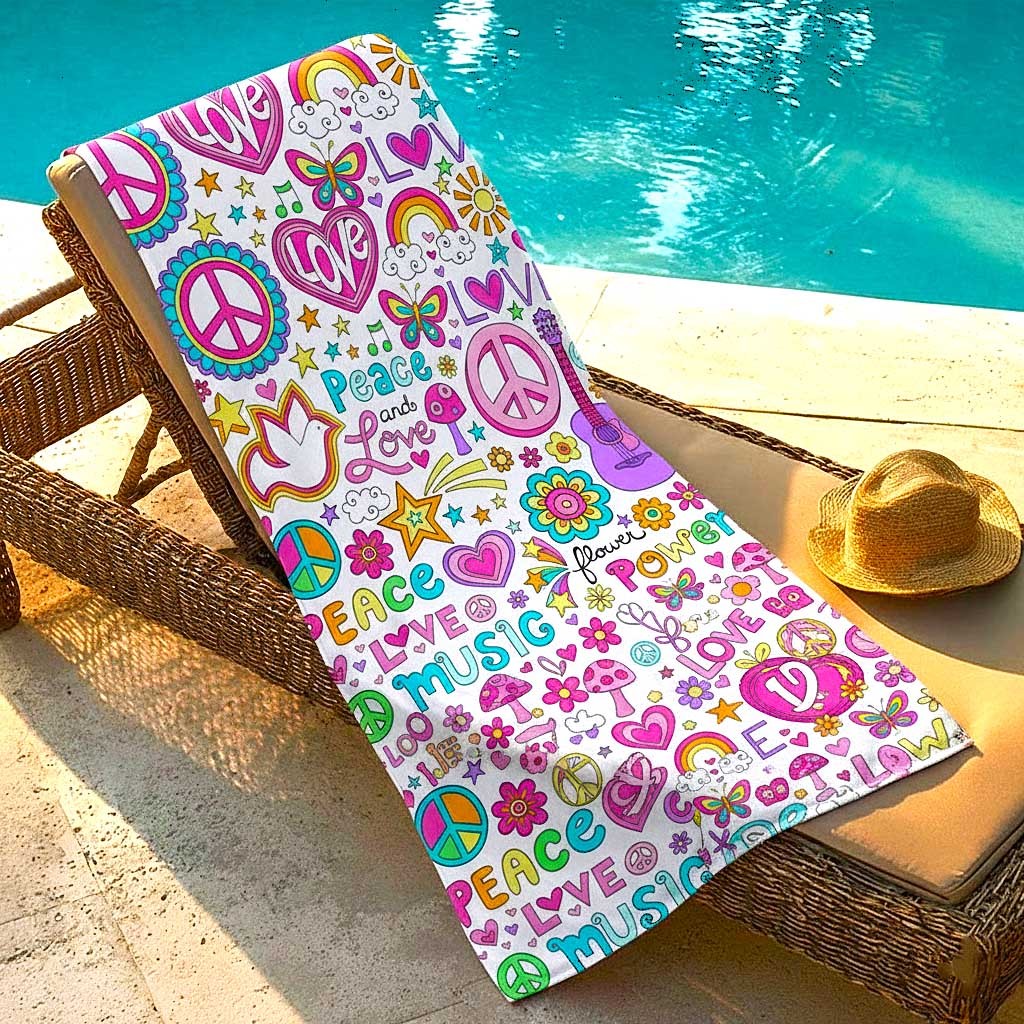 Peace Power Beach Towel